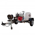 Simpson 4200 PSI 4.0 GPM Gas Powered Cold Water Pressure Washer Trailer with 5 Spray Tips